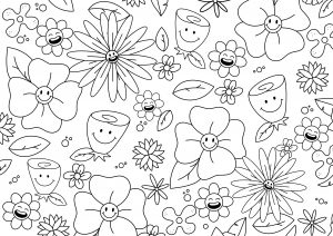 Desenho para colorir – Flores