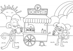 Desenho para colorir – Sorvete