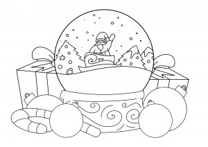 Desenho para colorir: Globo de Natal